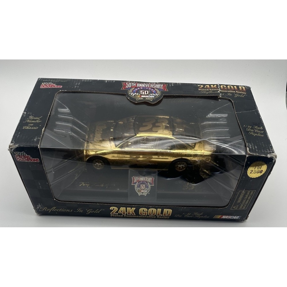 TIM FEDEWA #33 24K GOLD PLATED 1/24 RACING CHAMPIONS NASCAR 50TH ANNIV 1/2500